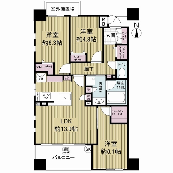 クレアシティ関目の間取図