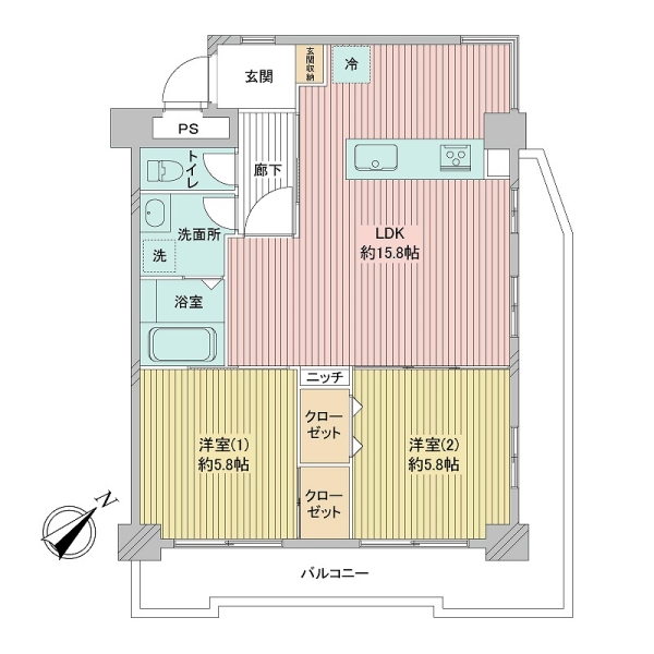 パークハイツ上星川の間取図