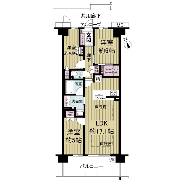 ローレルコート西宮甲子園の間取図