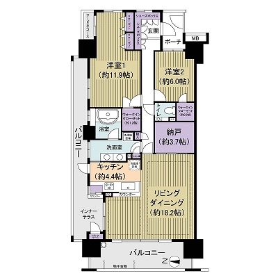 東京フロンティアシティアーバンフォートウエストブロックの間取図