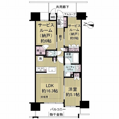 ユニハイム阿倍野晴明丘の間取図