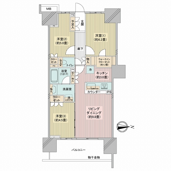 クレストシティ木場の間取図