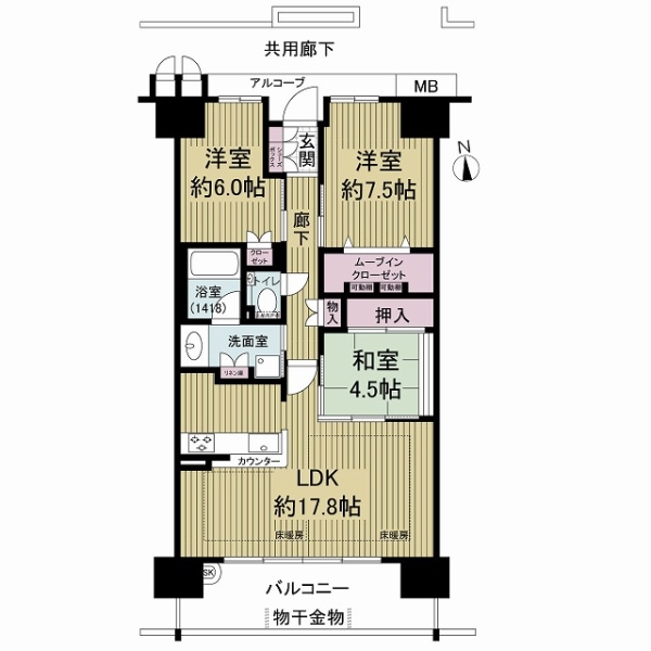 マストメゾン城東中央の間取図