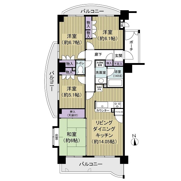 アーバンパレス‘96アルカディア平和の間取図
