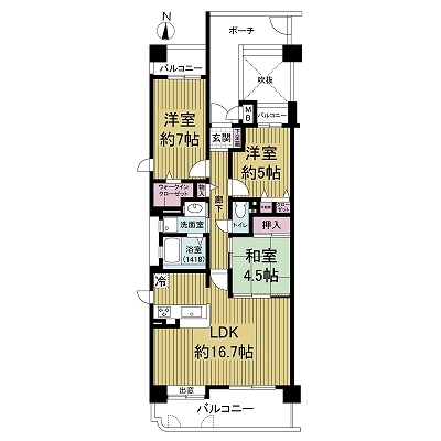グリーンコーポ西宮の間取図