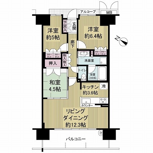 ＢＥＬＩＳＴＡ弁天町の間取図