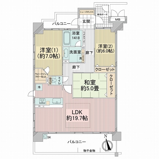 サンマンションアトレ尼崎波洲アベニューの間取図