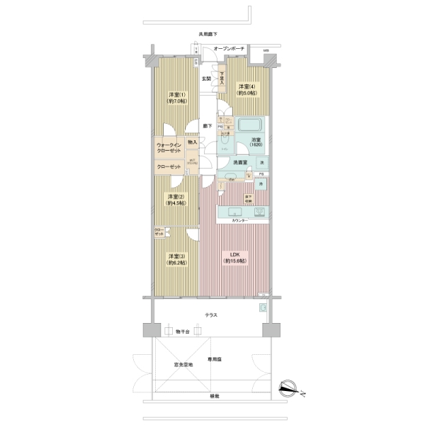 ブリリアアーブリオ戸塚の間取図