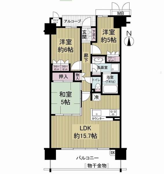セントパークス平野公園の間取図