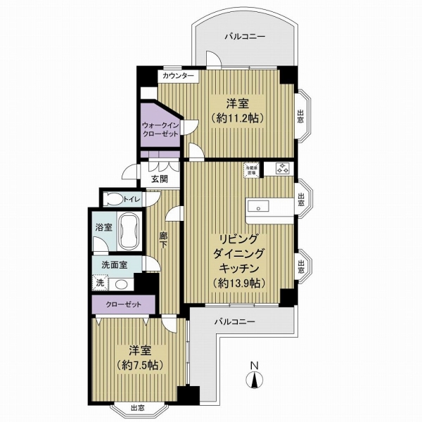 グランアコールの間取図