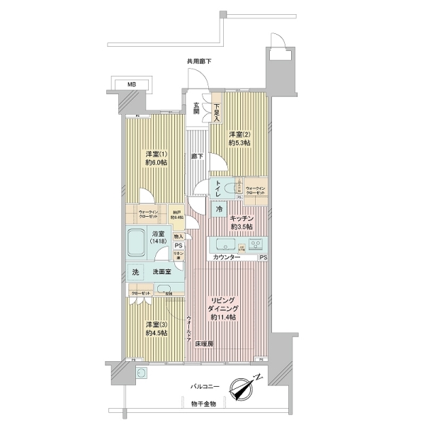 プレミスト王子神谷の間取図