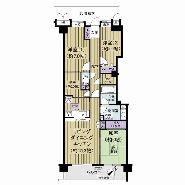 アルファグランデ行徳の間取図