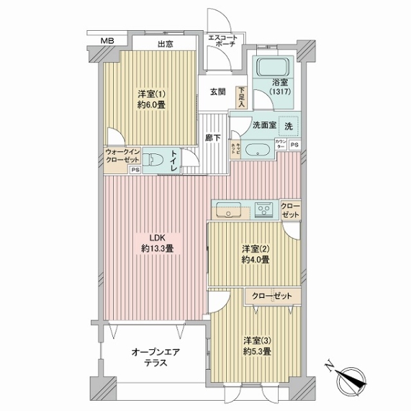 グランシティ桜木町の間取図