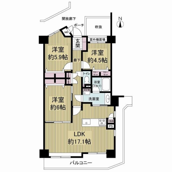 ステイツ千里中央の間取図