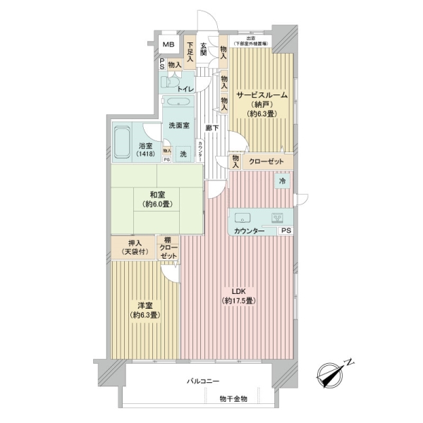 クレストフォルム新横浜の間取図