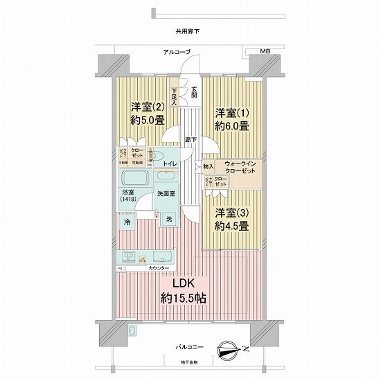 クラッシィハウス尼崎　ＧＲＡＮＤ　ＰＬＡＣＥの間取図