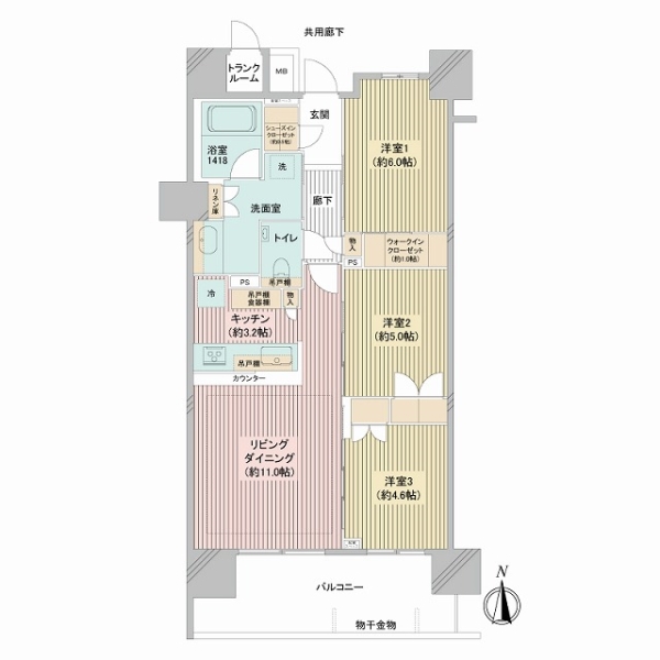 ザ・パークハウス浦和常盤の間取図