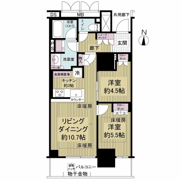 プレミストタワー靱本町の間取図