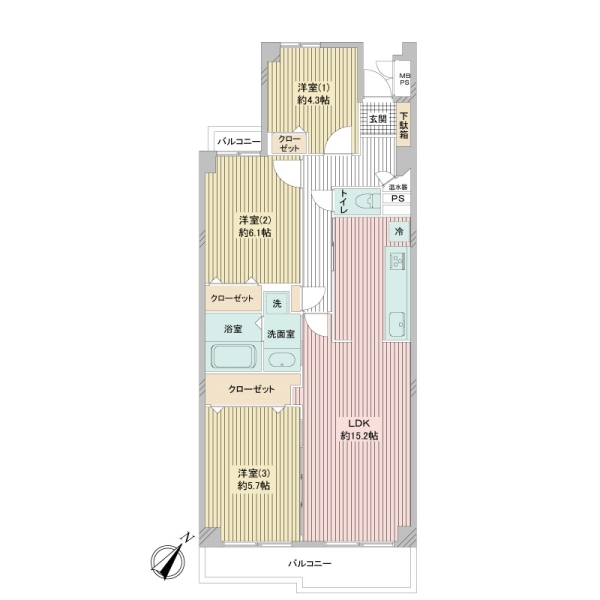 ピアパレス戸塚の間取図