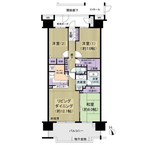 ミディオンヴィラージュレジデンスの間取図