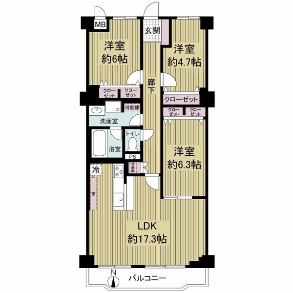 藤和伏見コープの間取図