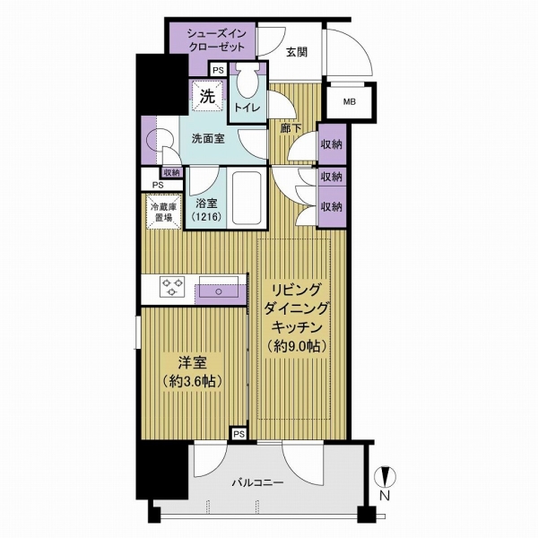 サンウッド錦糸町フラッツの間取図