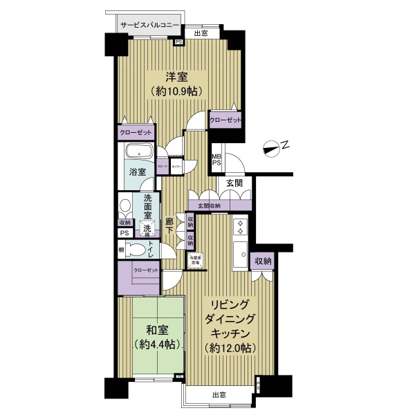 パークハウス新松戸３１１の間取図