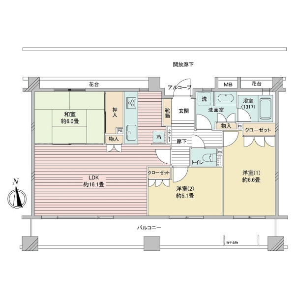 グランパサージュ戸田公園の間取図