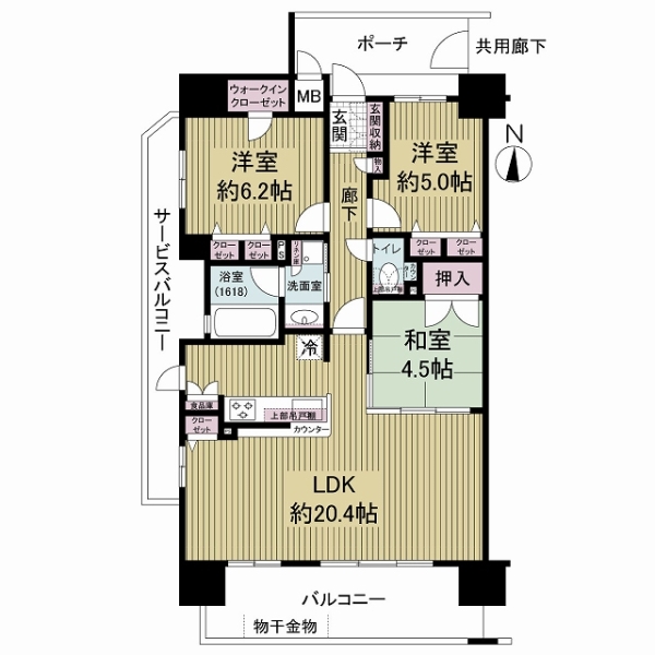 グランアッシュ平野の間取図