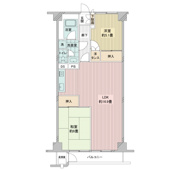 第二川口ハイツの間取図