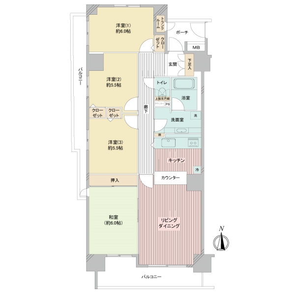 アルティフ・ガーデンズ川崎の間取図
