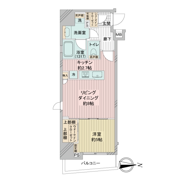 クレイシア秋葉原ラグゼスイートの間取図