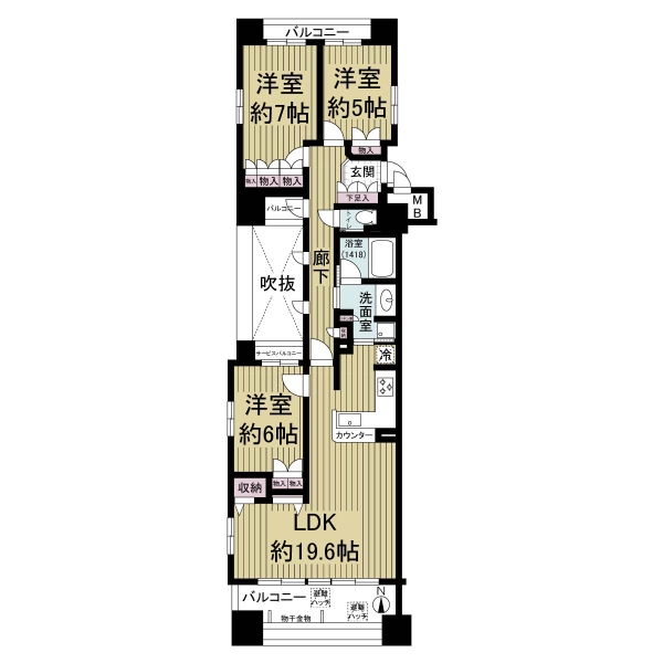 ルネ京都烏丸五条の間取図