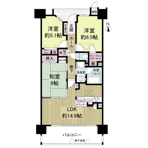 カルティア徳川の間取図