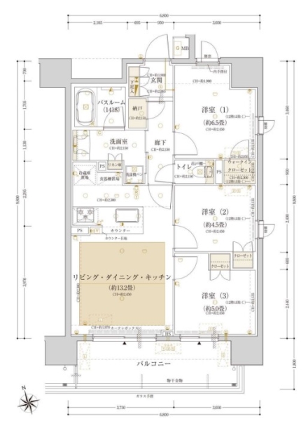 オープンレジデンシア名駅那古野の間取図
