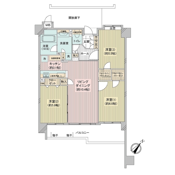 コニファーコート・ロワジールの間取図