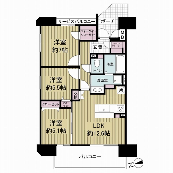 ユニディオコート城東の間取図