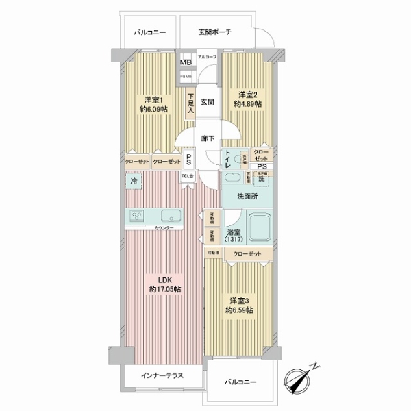 エル・シティ新浦安１番館の間取図