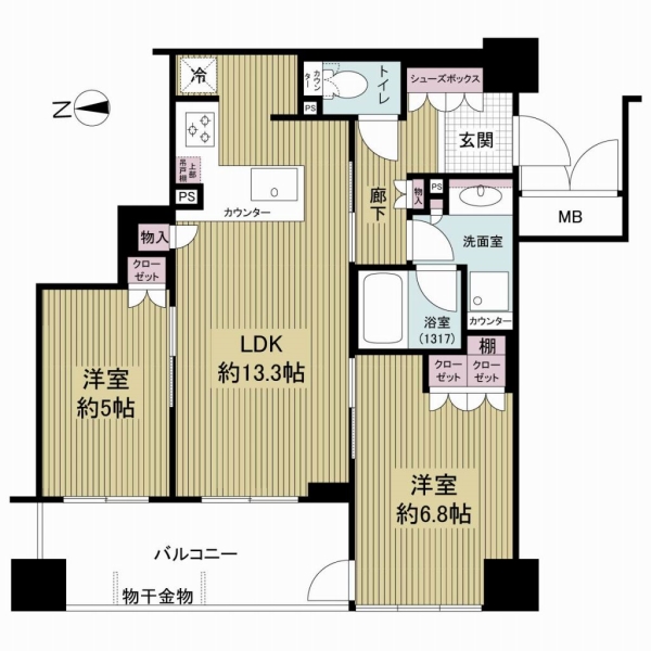 ブランズタワー大阪備後町の間取図