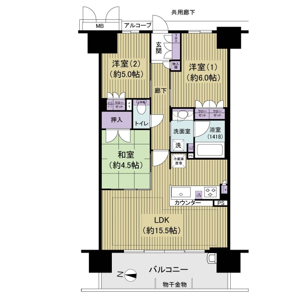 シャルマンフジ堺シティフロントの間取図