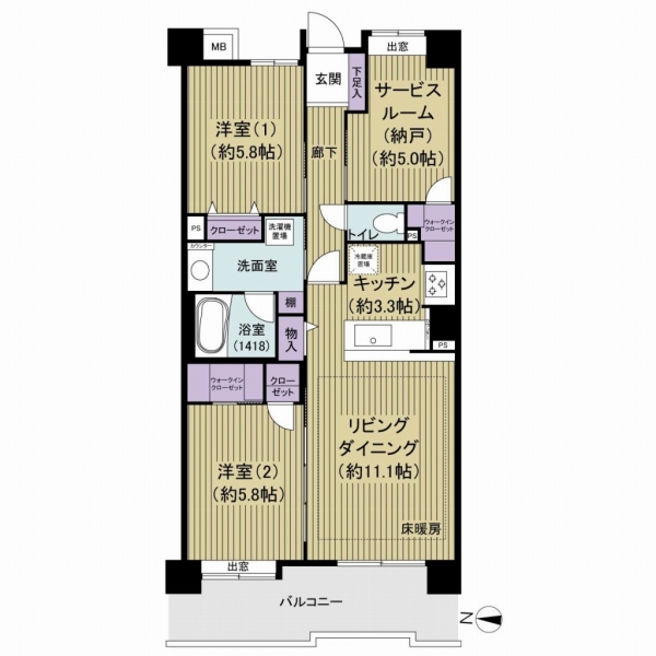 ローヤルシティ北赤羽の間取図