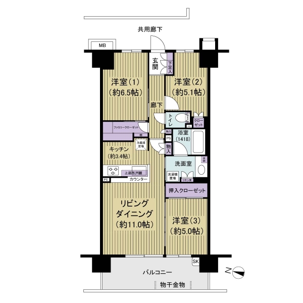 ラクラスガーデンの間取図