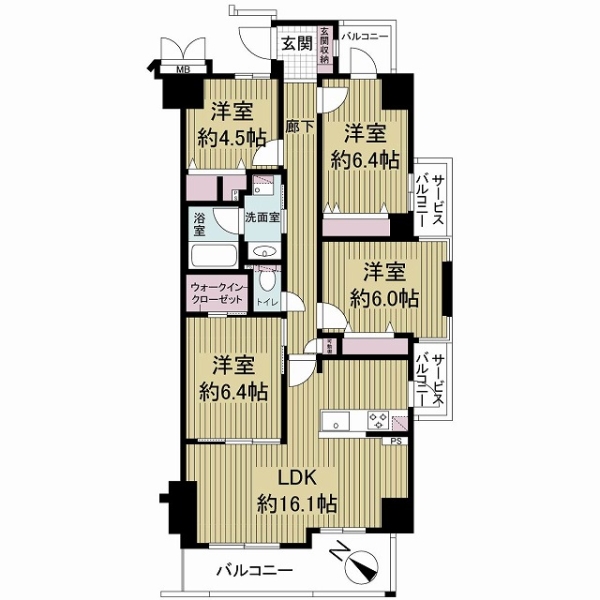 ブリックロード山の手の間取図