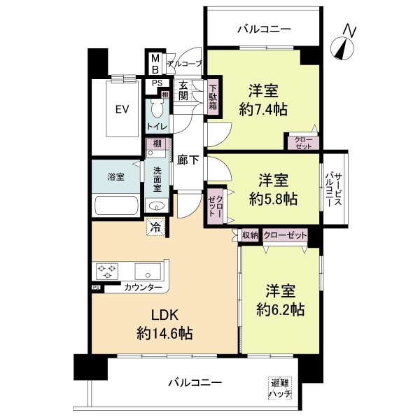 グラン・コート伝法の間取図