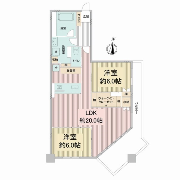 アミング潮江イーストＡ参棟の間取図
