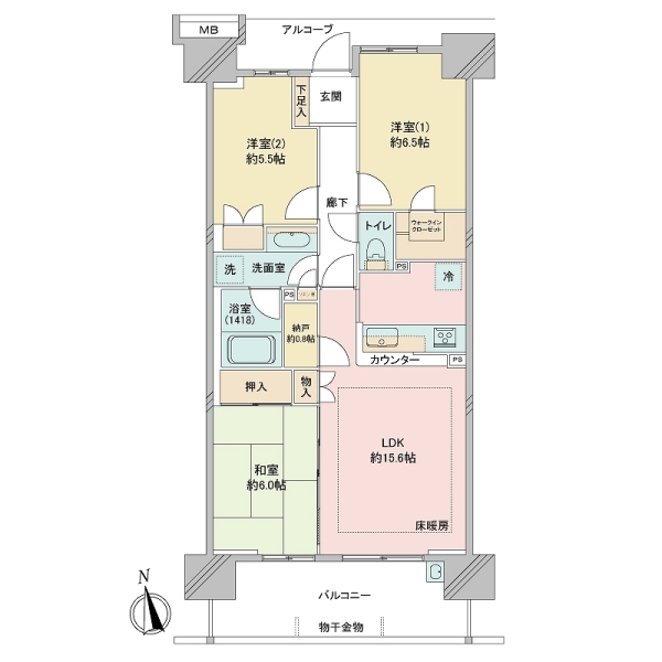 グランシンフォニアEASTの間取図