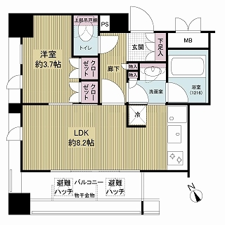 アビテ駒形リバーサイドの間取図