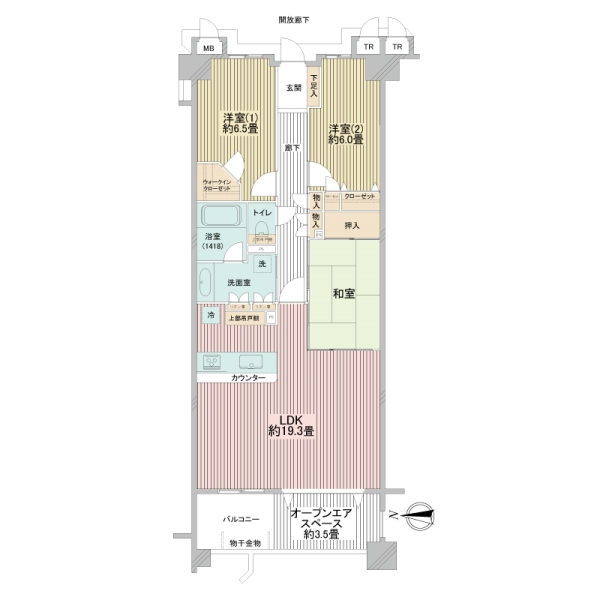 レイディアント横濱ユーロヒルズの間取図