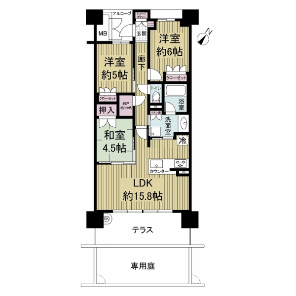 サンメゾン宝塚エルドの間取図