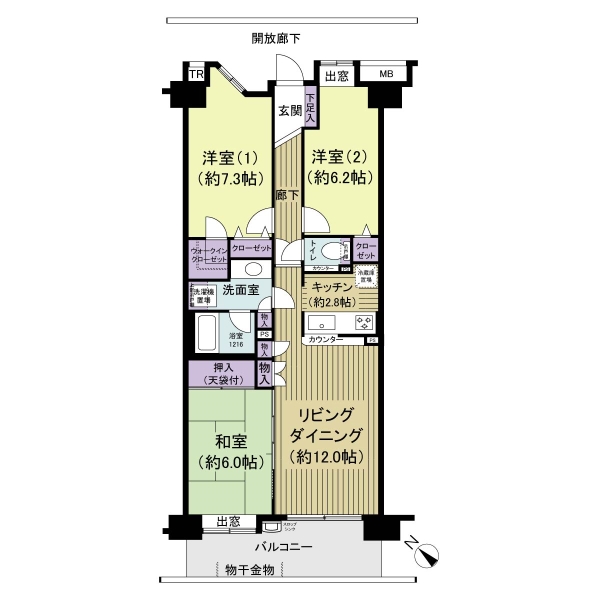 フォルスコート川崎グランテールの間取図